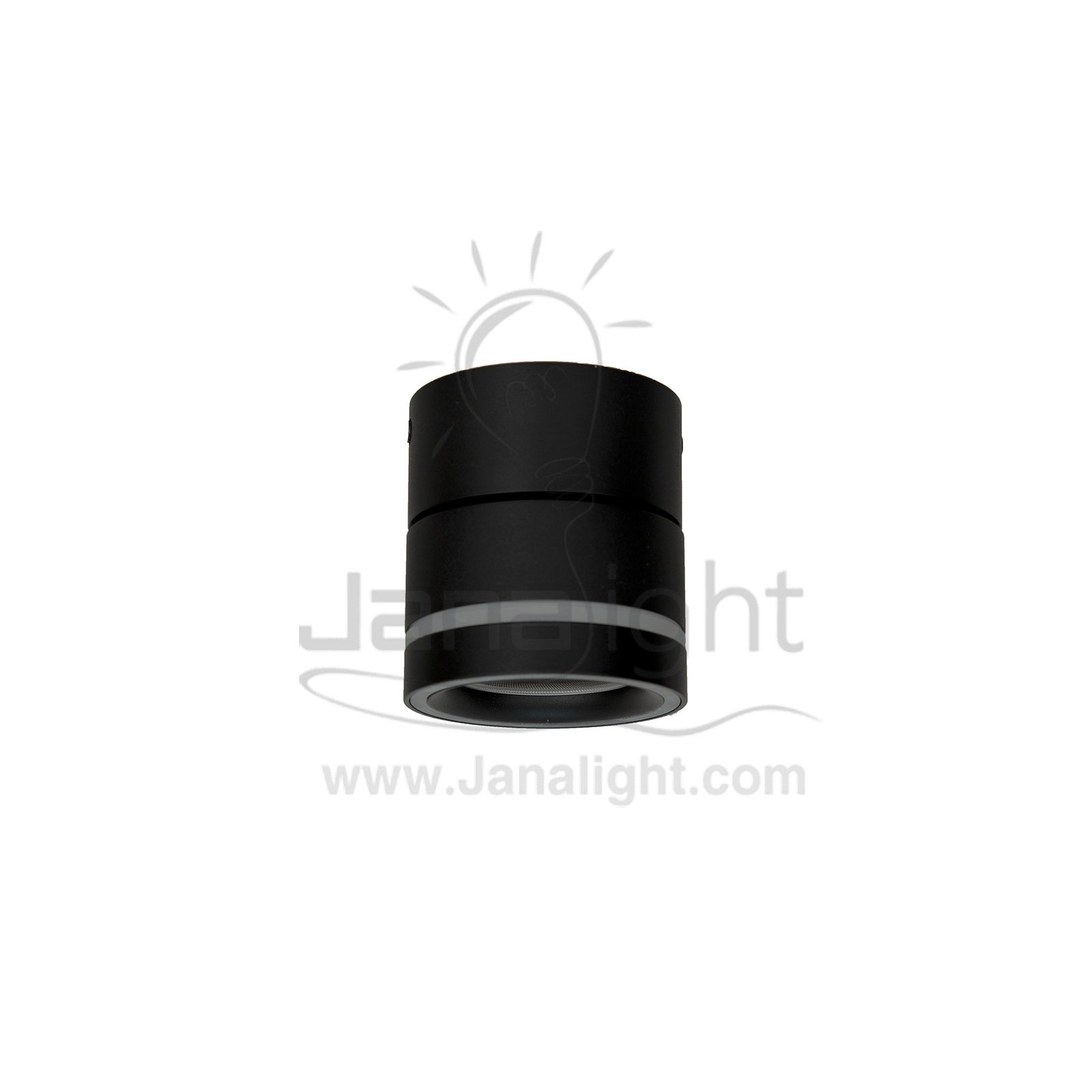 سلندر 10 وات متحرك اسود وورم طرف اكرليك Black cylinder spotlight warm 10W